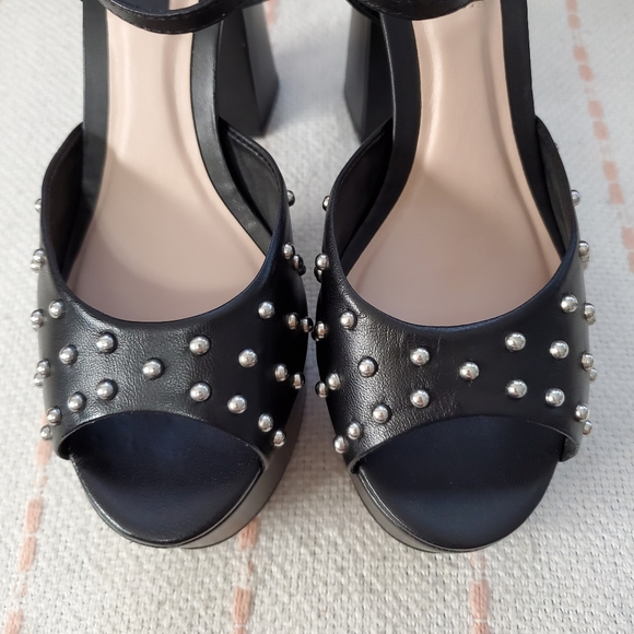 BNIB AQUA Cullen Platform Ankle Strap Studded Sandals - 7.5 - Picture 6 of 12